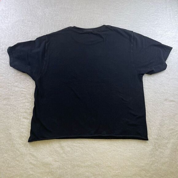 Medium Black Midriff Stranger Things Crop Top T-Shirt - Picture 2 of 9